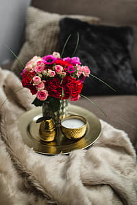 Bouquet of Flowers and candles thumbnail