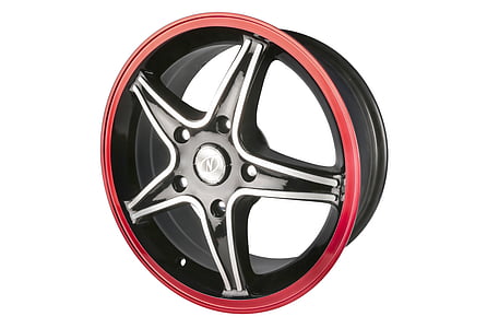 red and black 5-spoke auto wheel thumbnail