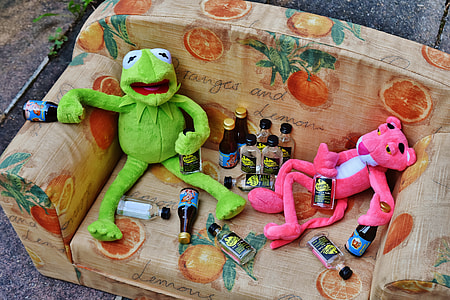 two green and pink monkey plush toys on sofa cahir thumbnail