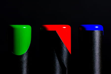three blue, red, and green bottles thumbnail