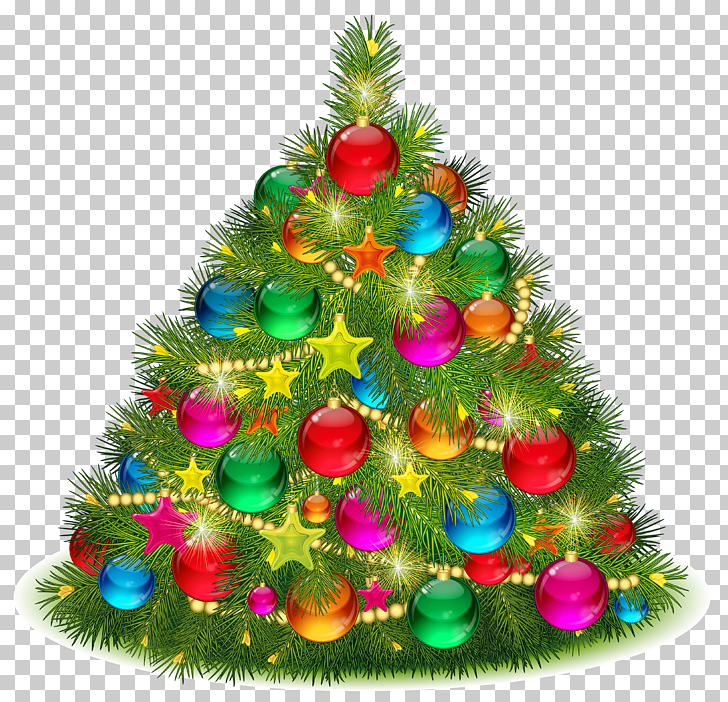 Christmas tree Christmas Day , Large Transparent Decorated Christmas Tree , Christmas tree PNG clipart