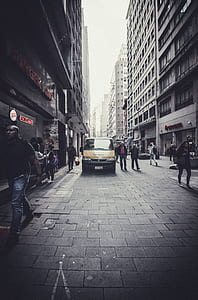 yellow car on road thumbnail