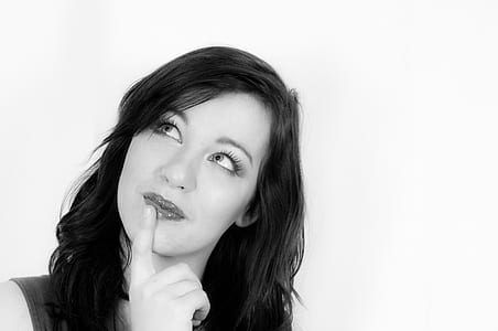 Portrait of Beautiful Young Woman over White Background thumbnail