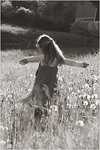 girl dancing top of white grass thumbnail