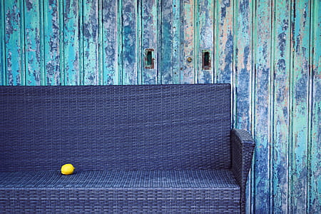 lemon on gray wicker bench thumbnail