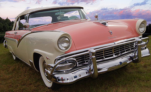 white and pink Chevy Bel Air thumbnail