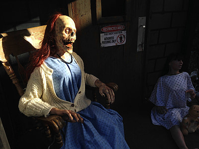 corpse decoration sitting on rocking chair thumbnail