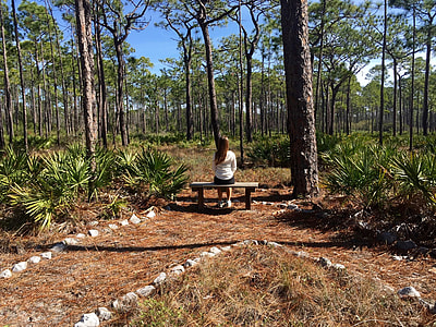 woman sitting on bench thumbnail