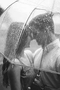 man and woman grayscale photography thumbnail