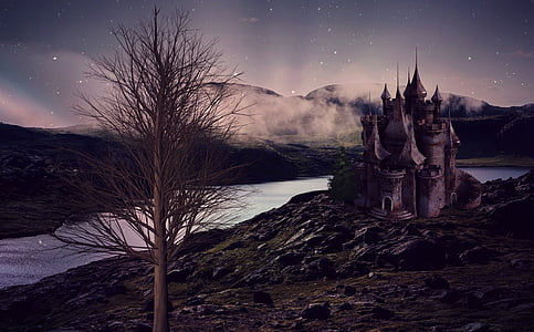 gray concrete castle painting thumbnail