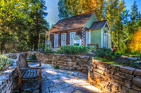 brown and gray wooden house thumbnail