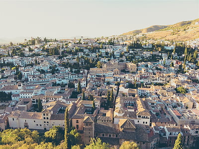 high angle photo of village thumbnail