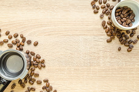 Brown Coffee Beans on White Plastic Container thumbnail