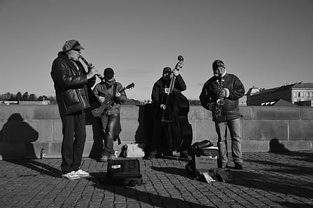 black-and-white, streets, people, street thumbnail