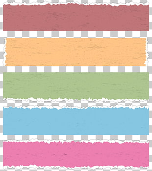 Paper Euclidean Color, Retro color notes design , five assorted-color torn papers PNG clipart