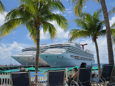two cruise ships on body of water during daytime thumbnail