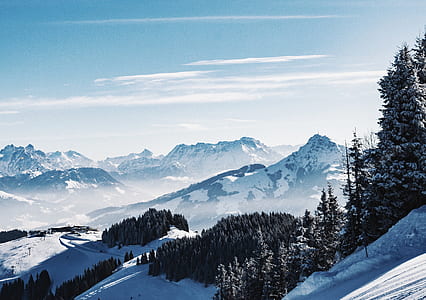 aerial photo of snow covered mountain thumbnail