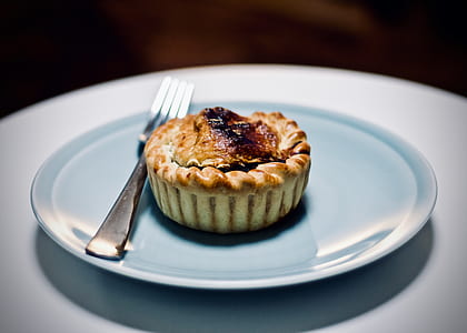 cupcake on blue ceramic plate thumbnail