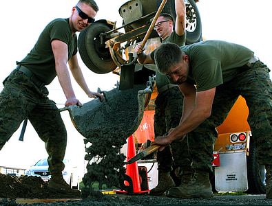 soldiers mixing cement thumbnail
