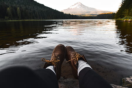 person sitting in front of lake thumbnail