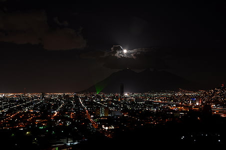 aerial view of city during nighttime thumbnail