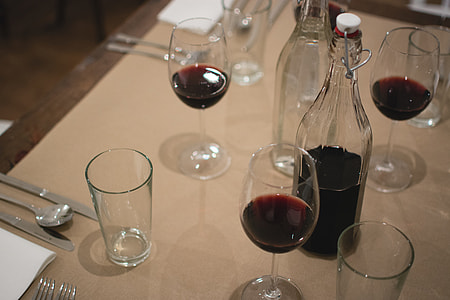 Red wine on a table thumbnail