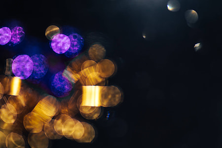 Golden and blue christmas ornaments thumbnail
