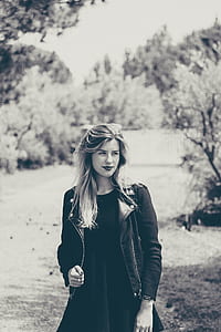 woman in black jacket photo thumbnail