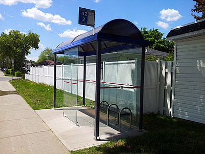 black and blue waiting shed thumbnail