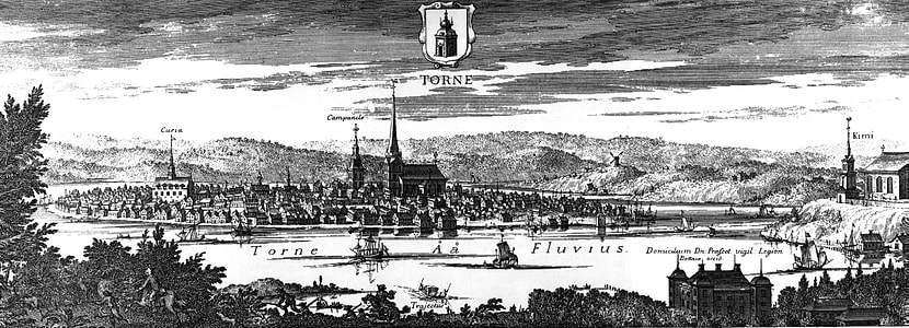 Engraving from the period of Swedish administration of Tornio, Finland thumbnail