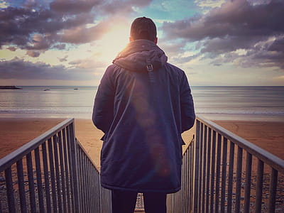 Man Standing on Stairs thumbnail