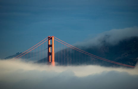 Golden Gate bridge under blue and white sky at daytime thumbnail