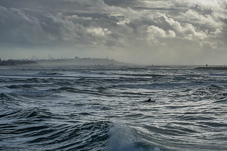 body of water under cloudy sky thumbnail