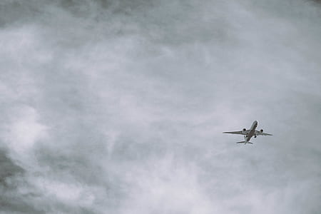 airplane on sky under cloudy skies thumbnail