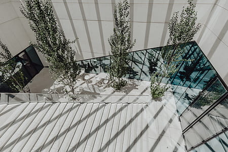Modern white building, EDP Headquarters of architect Aires Mateus, Lisbon, Portugal thumbnail