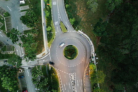 gray road aerial photo thumbnail