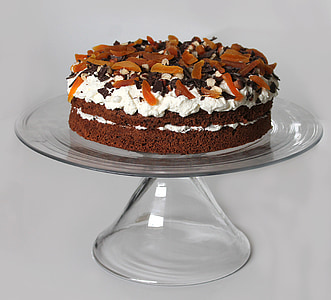 cake on top of glass stand thumbnail
