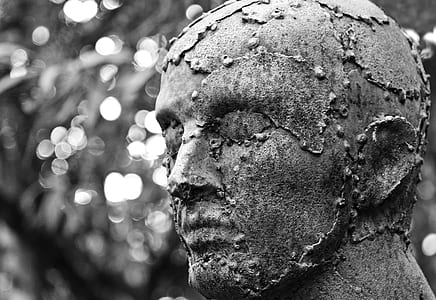 grayscale photo of male statue thumbnail