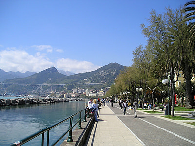 Lungomare Trieste promenade in Salerno, Italy thumbnail