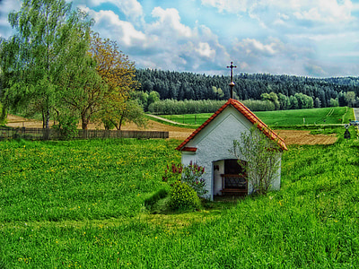 teal and brown house under blu sky thumbnail