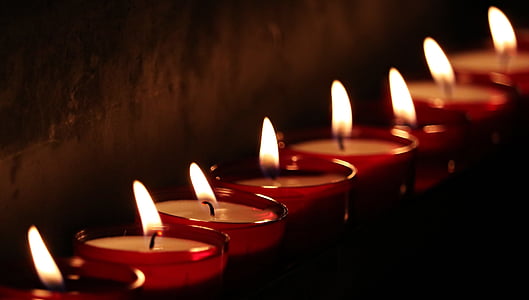 closeup photo of candle with glass holder thumbnail