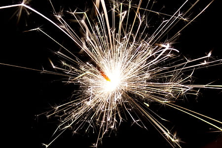 lighted fireworks at night thumbnail