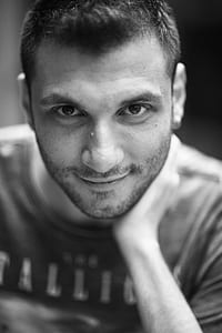 grayscale photo of a man thumbnail