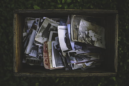 pictures inside rectangular brown wooden box thumbnail