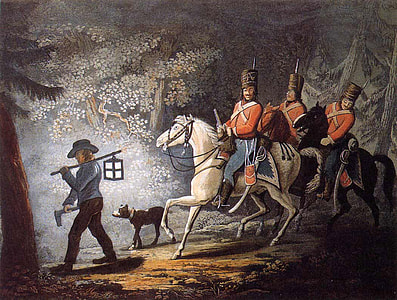 Hessian troops hired out to the British by their German sovereigns in the American Revolution thumbnail