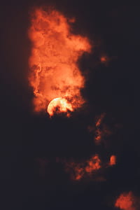 photography of moon with black cloud thumbnail