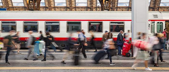 time lapse photography of train thumbnail