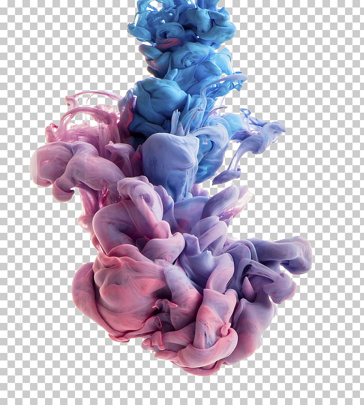 Smoking Colored smoke, Smoke Paintball, pink and blue 3D art PNG clipart
