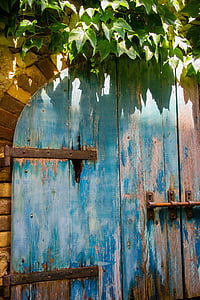 door, old, blue, wood, wooden, rustic thumbnail