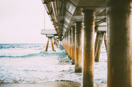 beach dock post photo thumbnail